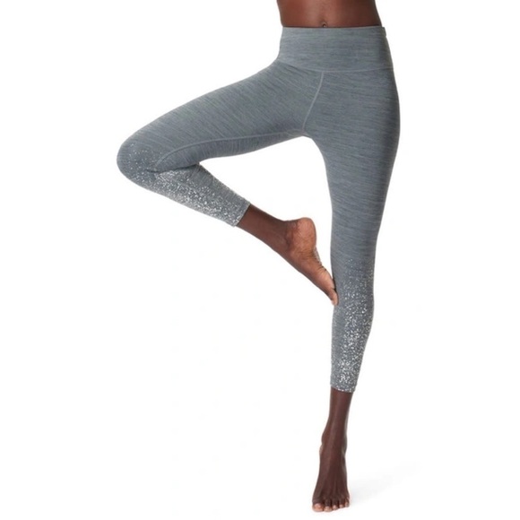 Sweaty Betty All Day Foil 7/8 Leggings In Blue Terrazzo Placement - Picture 1 of 12